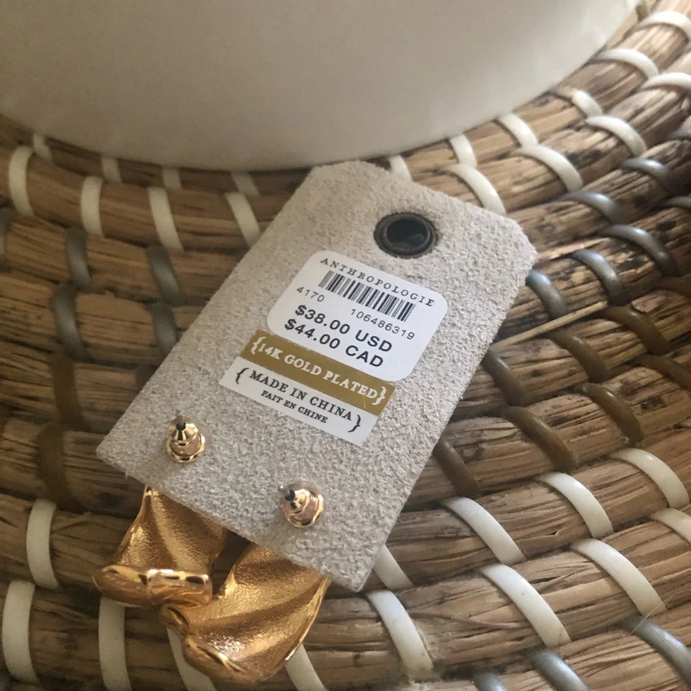 New Anthropology textured post earrings